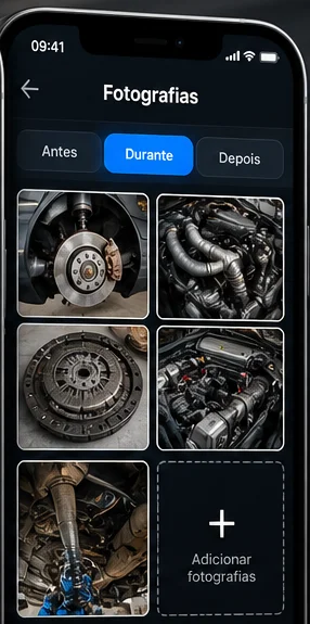 Galeria de fotografias do restauro na app PROJEX